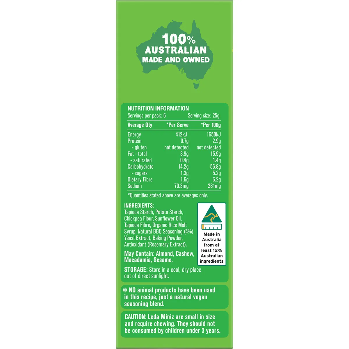 LEDA - Cracker Miniz Classic BBQ 150g