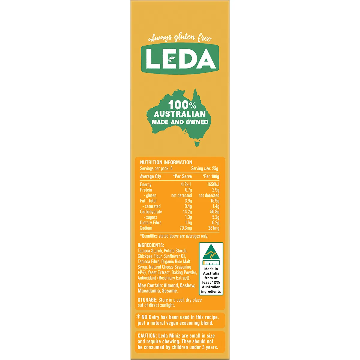 LEDA - Cracker Miniz Cheeze Multi 6 Pack