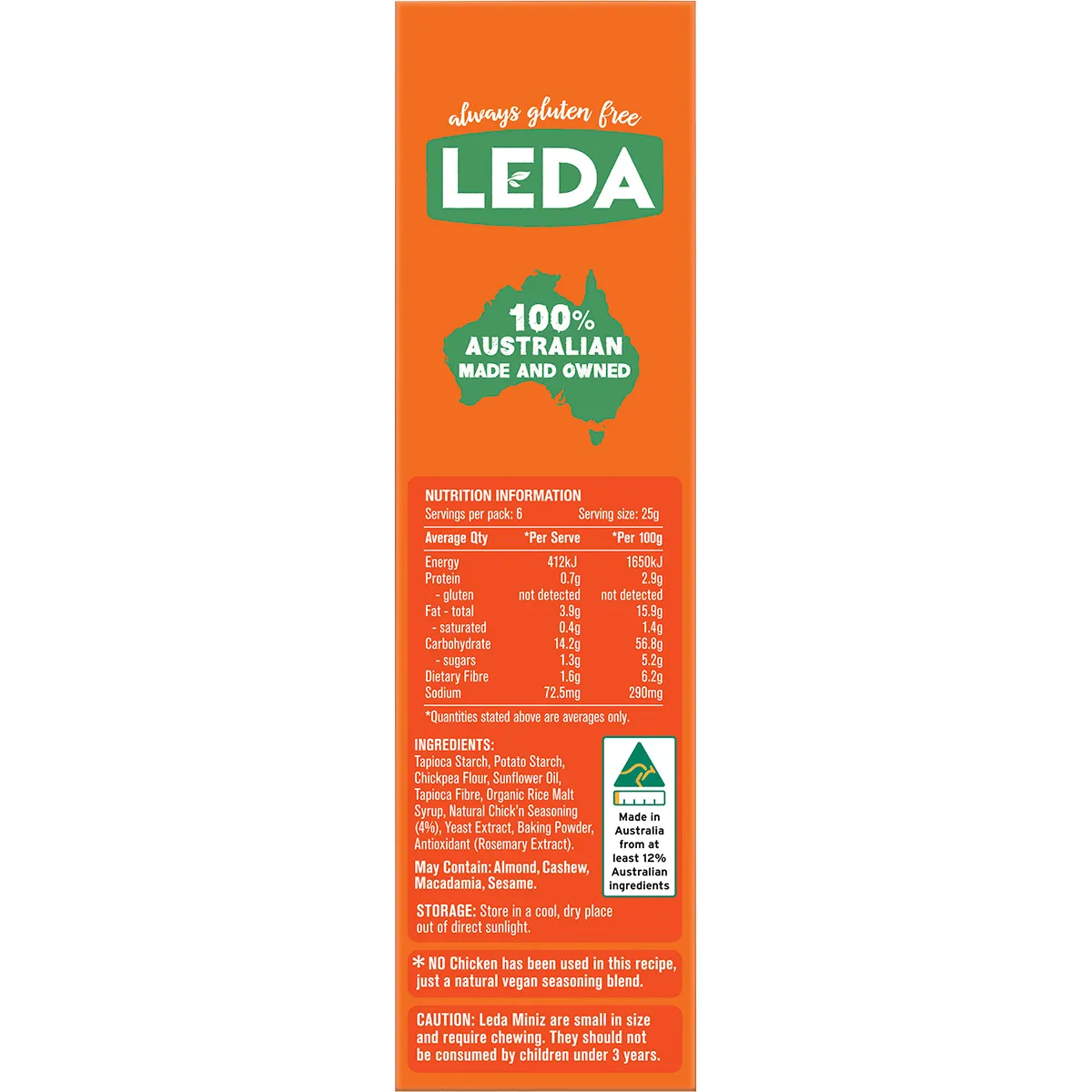 LEDA - Cracker Miniz Chick'n Multi 6 Pack 150g
