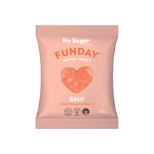 Funday Natural Sweets - Sour Peach Flavoured Hearts 50g