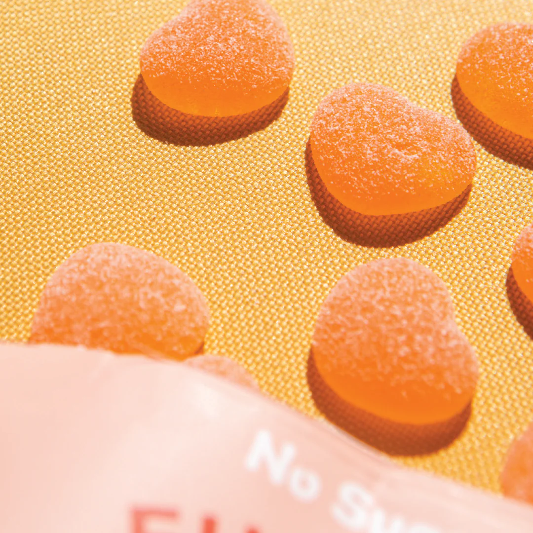 Funday Natural Sweets - Sour Peach Flavoured Hearts 50g