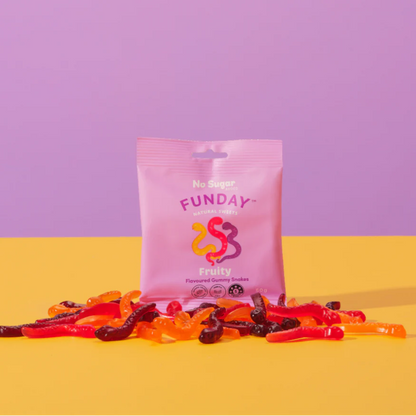 Funday Natural Sweets - Fruity Gummy Snakes 50g