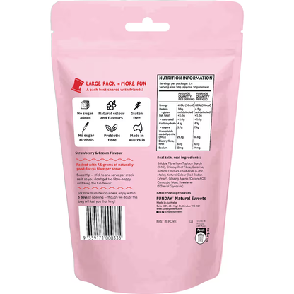 Funday Natural Sweets - Share Bag Strawberry & Cream 120g
