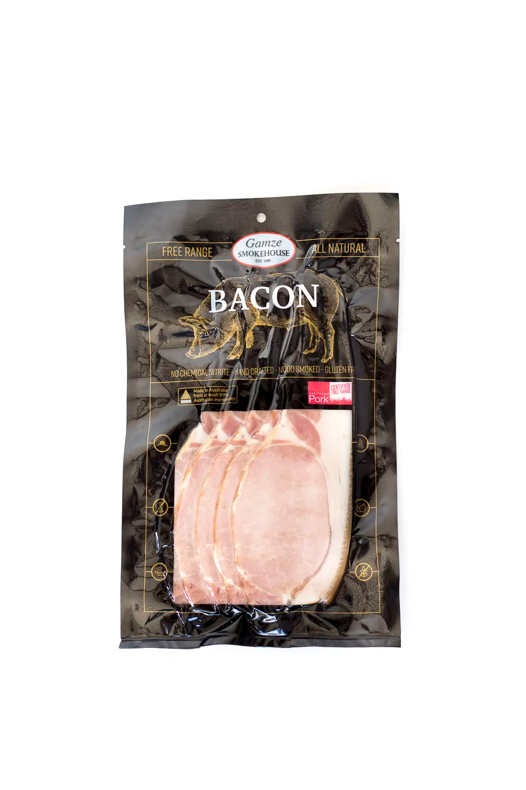 Gamze Smokehouse - Free Range Bacon 200g