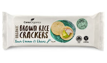 Ceres Organics - Organic Brown Rice Crackers, Sour Cream & Chives 115g