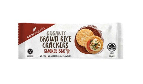 Ceres Organics - Organic Brown Rice Crackers, Smokey BBQ 115g