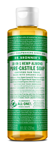 Dr Bronners - Almond Pure Castile Liquid Soap 237ml