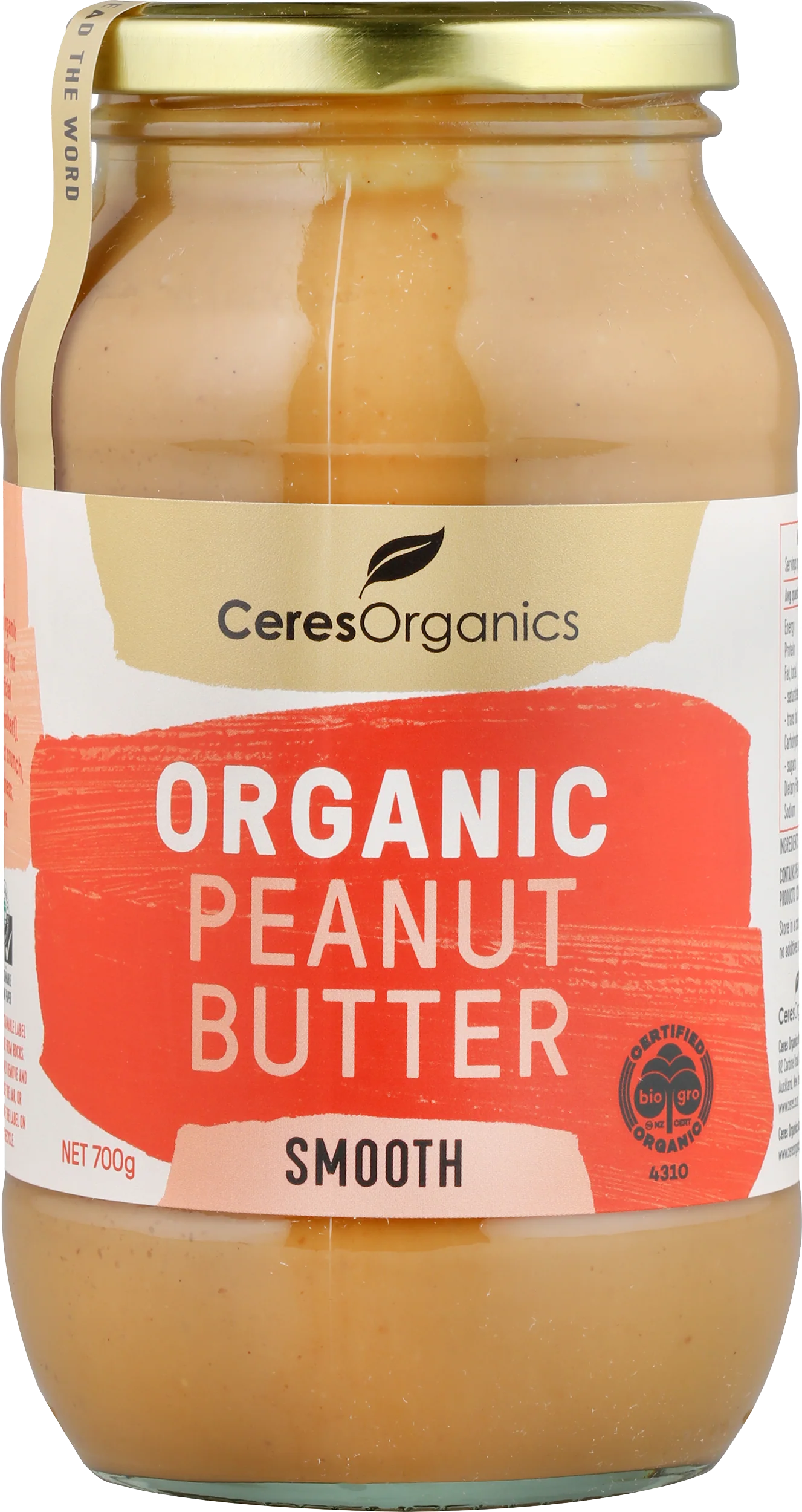 Ceres Organics - Smooth Peanut Butter 700g