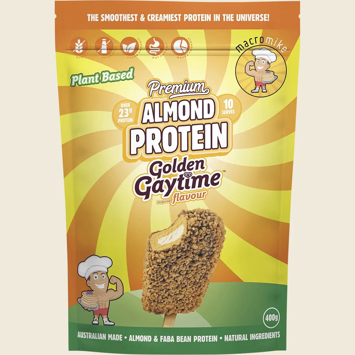 Macro Mike - Premium Almond Protein Golden Gaytime 400g