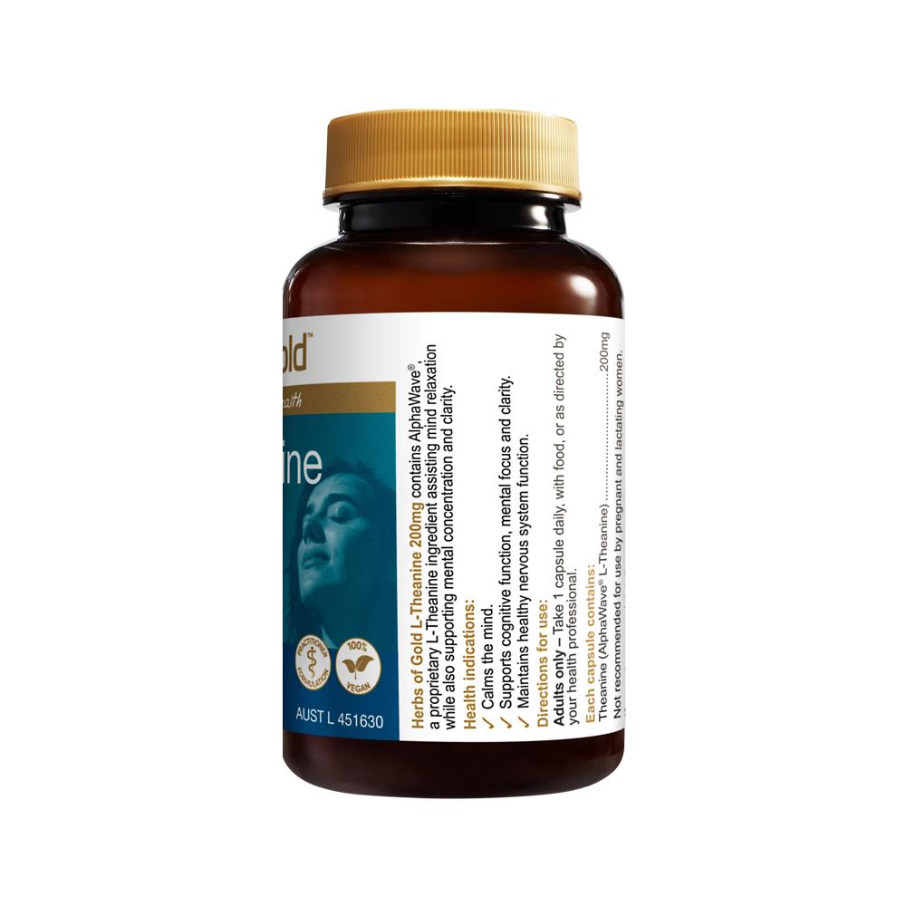 Herbs of Gold - L-Theanine 200mg 30c