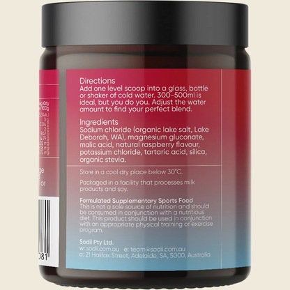 Sodii - Everyday Hydration Salts Salty Raspberry 185g