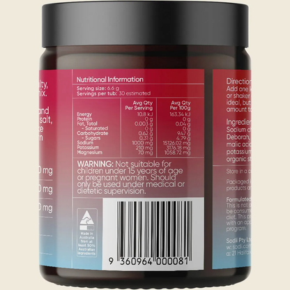 Sodii - Everyday Hydration Salts Salty Raspberry 185g