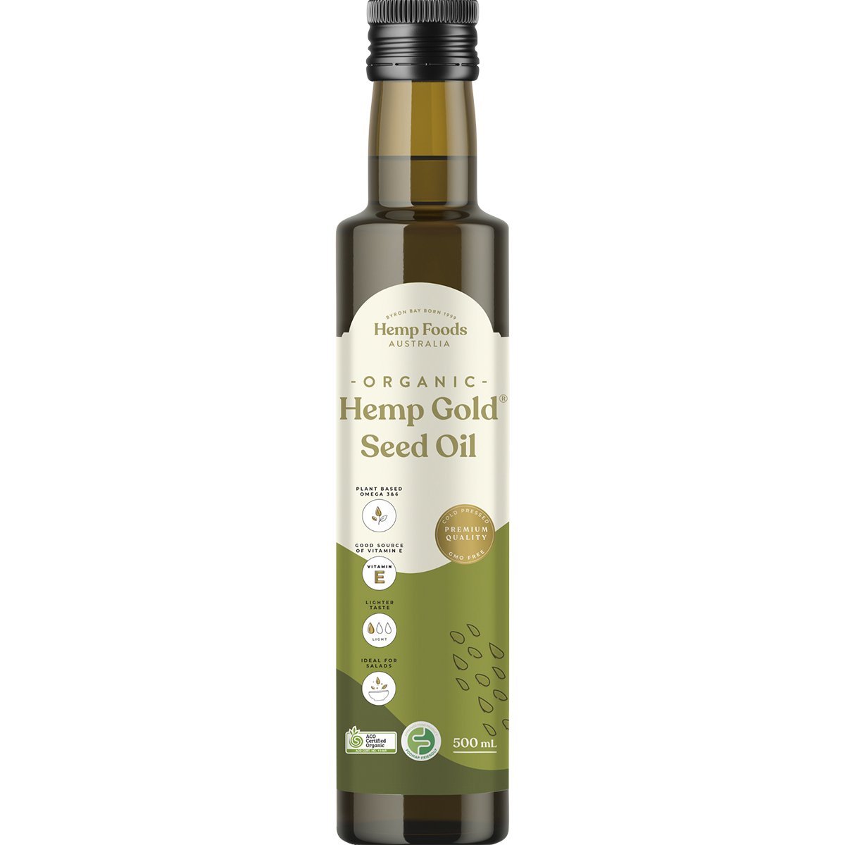 Hemp Foods Australia - Organic Hemp Gold Seed Oil 500ml