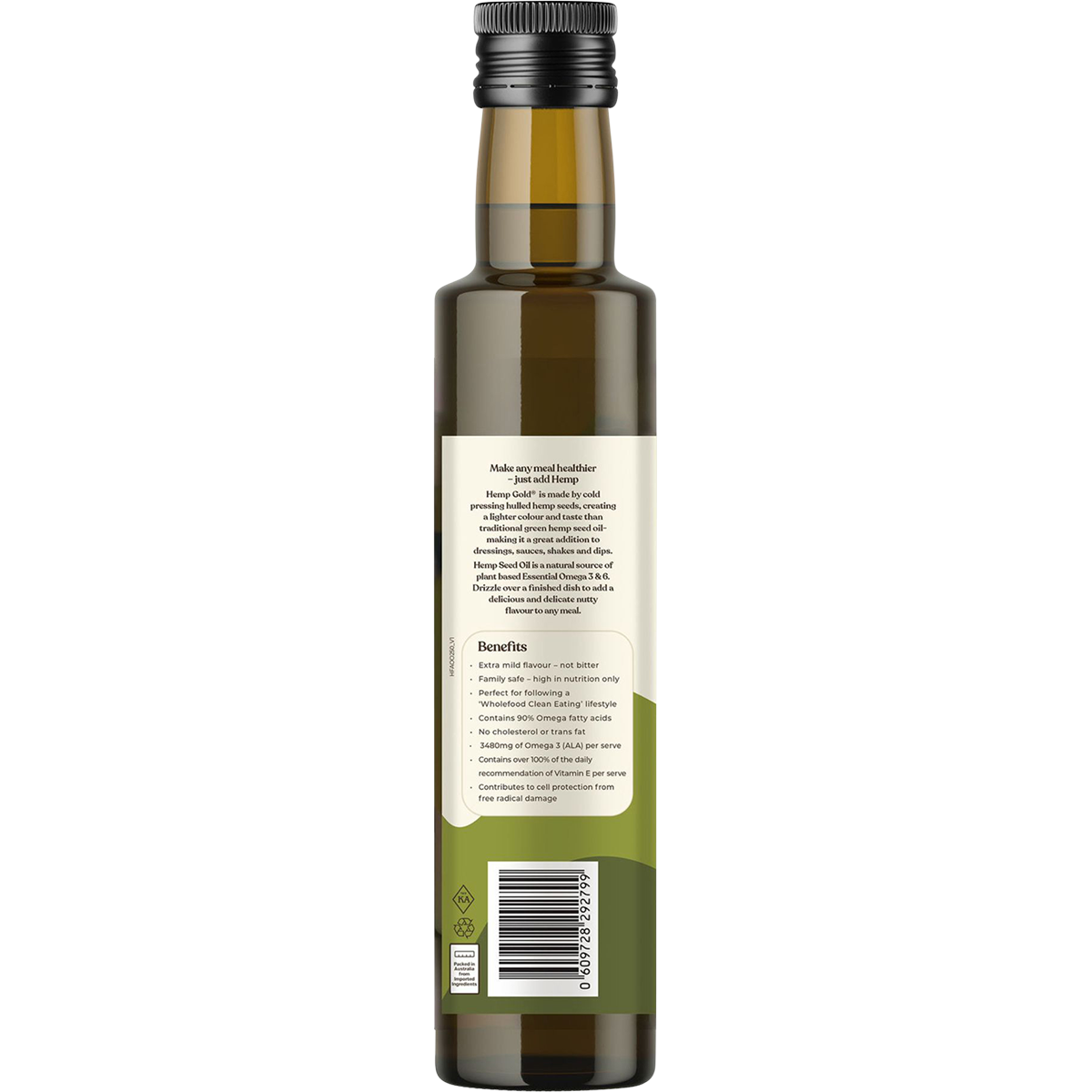 Hemp Foods Australia - Organic Hemp Gold Seed Oil 500ml