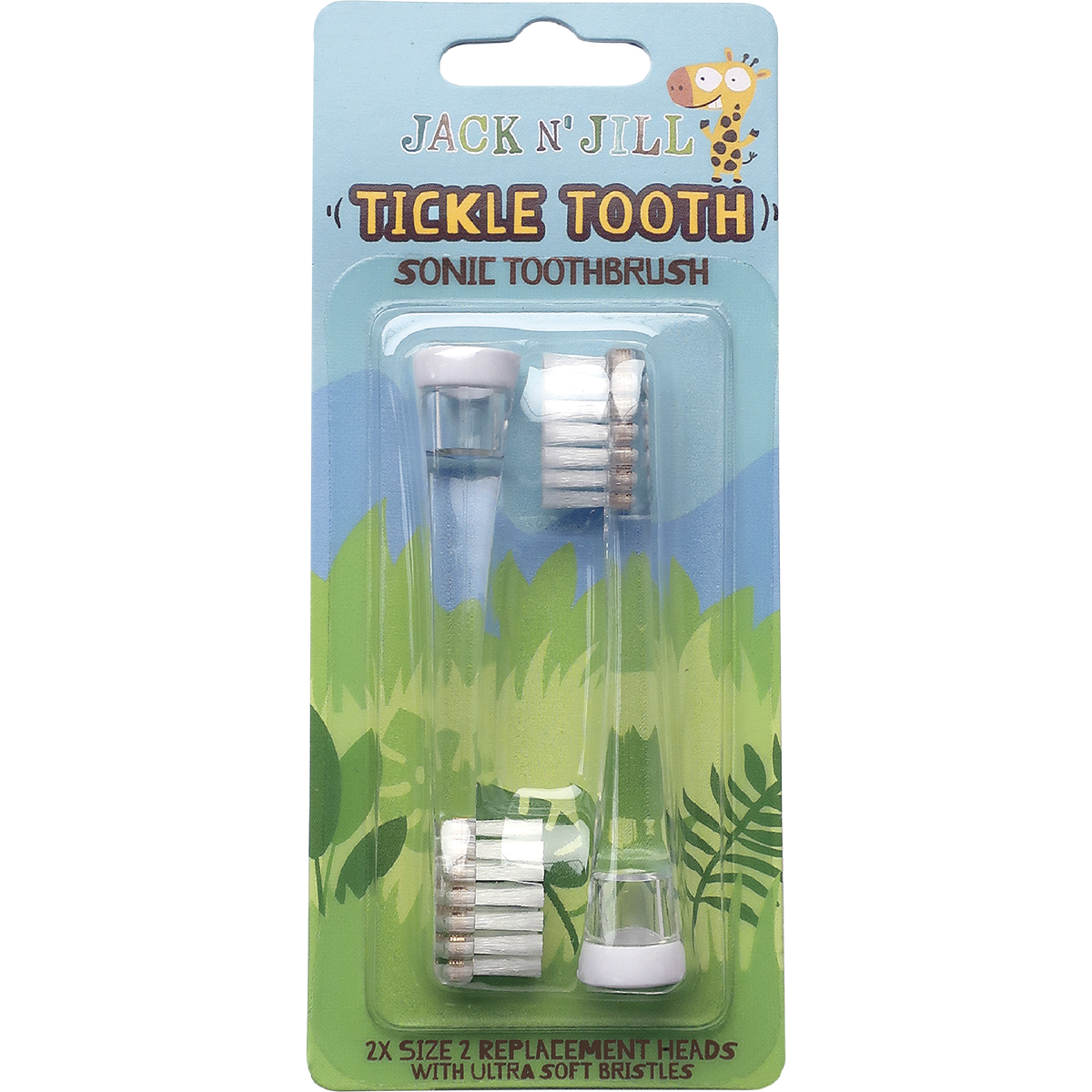 Jack N' Jill - Replacement Heads Sonic Toothbrush Tickle Tooth 2pk