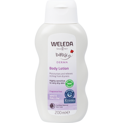 Weleda - Baby Derma Body Lotion White Mallow Fragrance Free 200ml