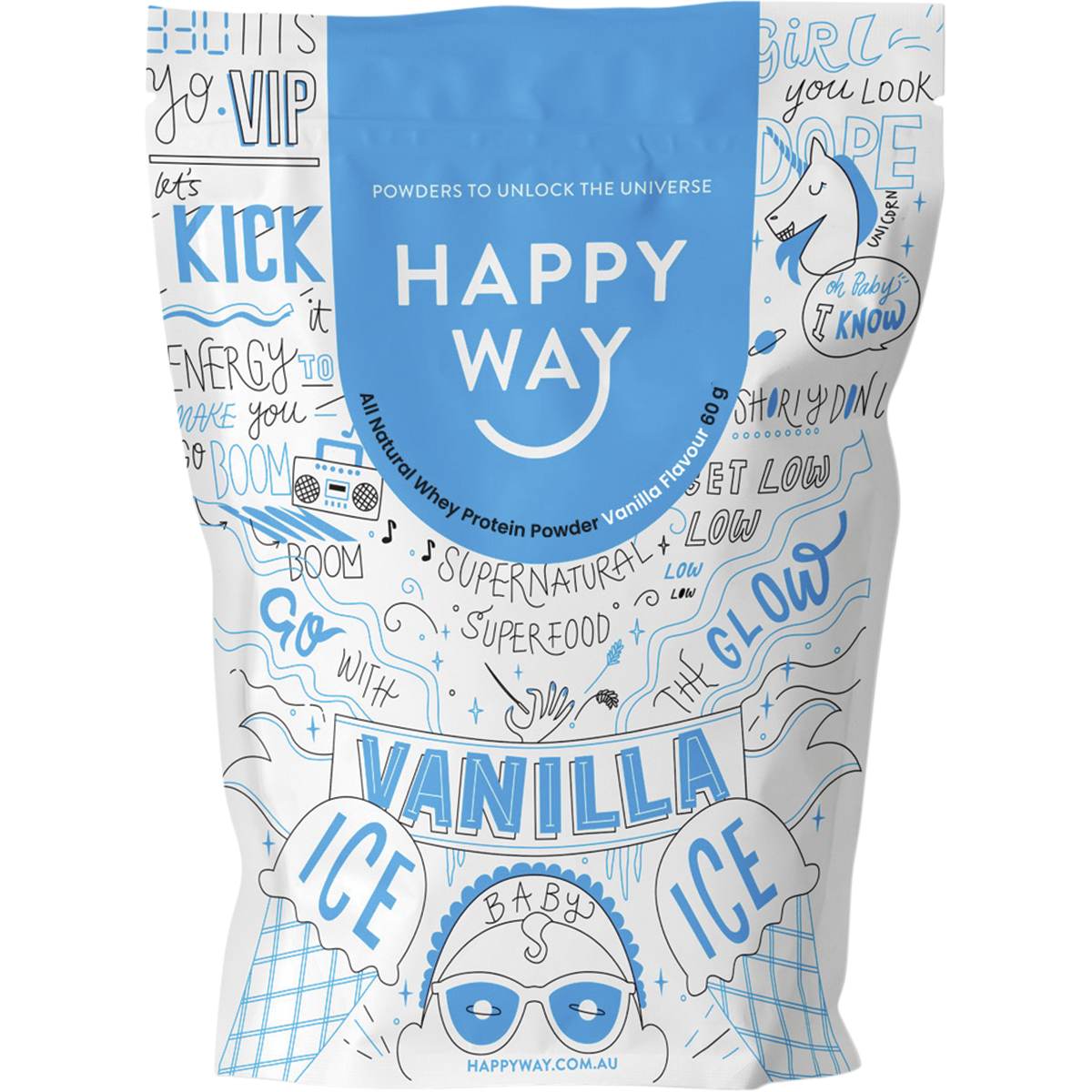 Happy Way - Whey Protein Powder Vanilla 60g