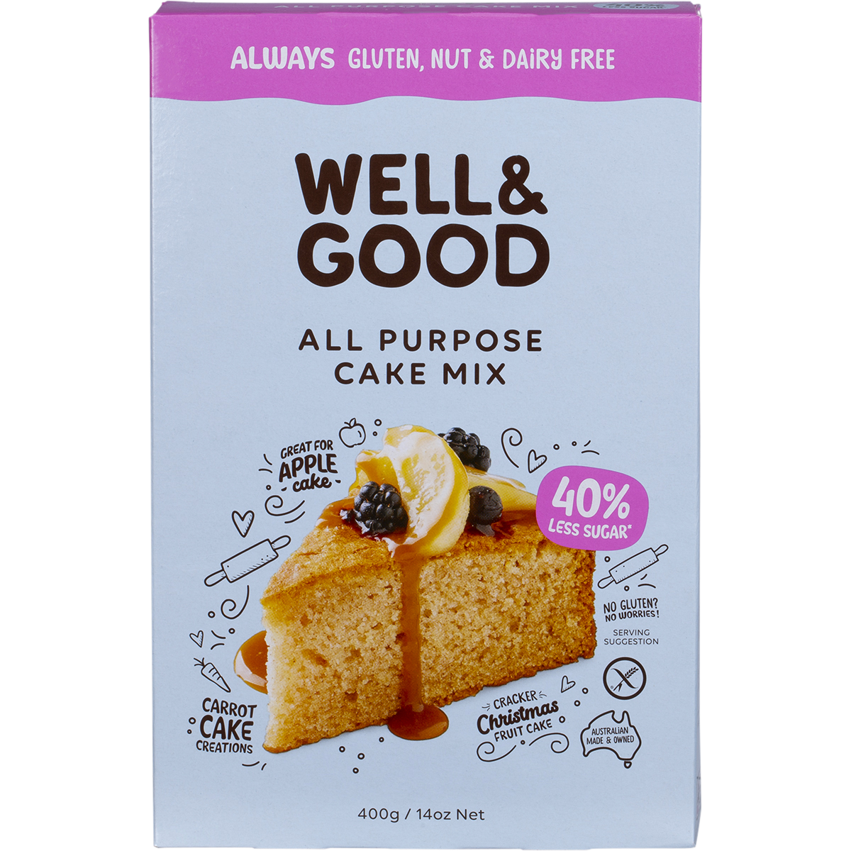 Well & Good - All Purpose Cake Mix 40% Less Sugar 400g