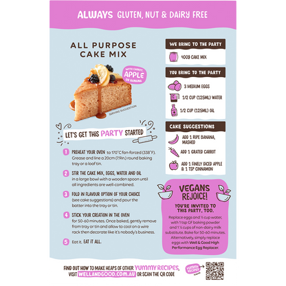 Well & Good - All Purpose Cake Mix 40% Less Sugar 400g