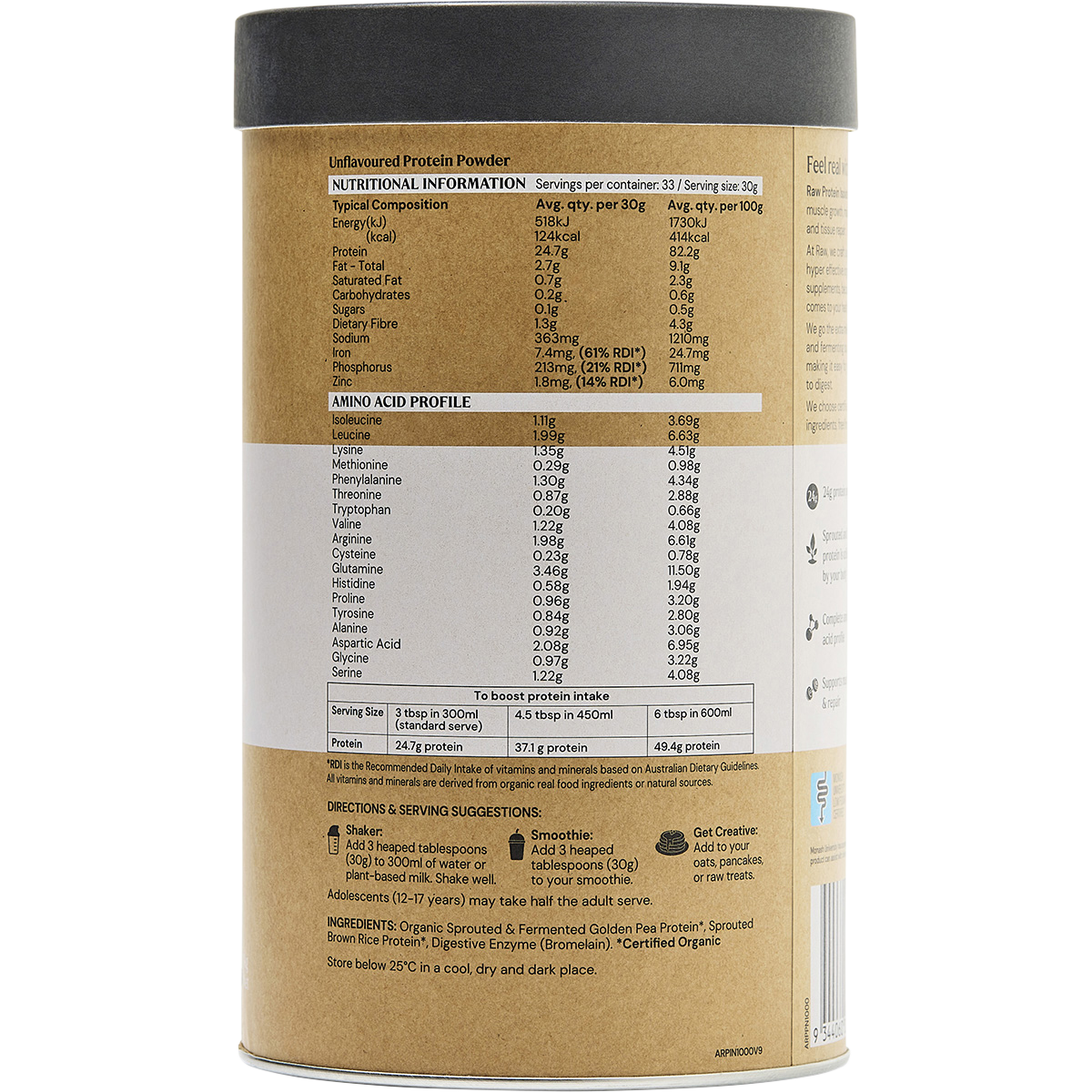Raw Amazonia - Raw Protein Isolate Natural 1kg