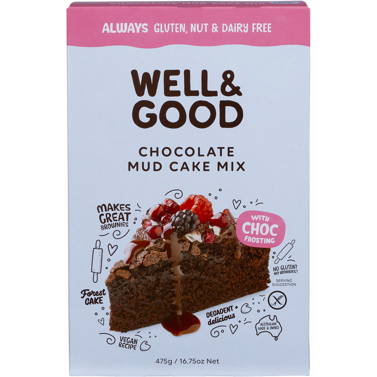 Well & Good - Chocolate Mud Cake Mix 475g