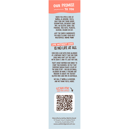 Well & Good - Vanilla Cupcake Mix 510g
