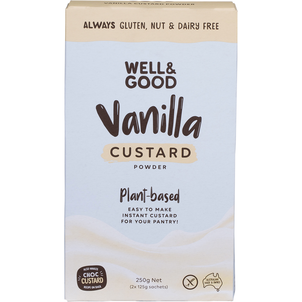 Well & Good - Plant Based Vanilla Custard Powder 250g