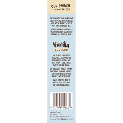 Well & Good - Plant Based Vanilla Custard Powder 250g