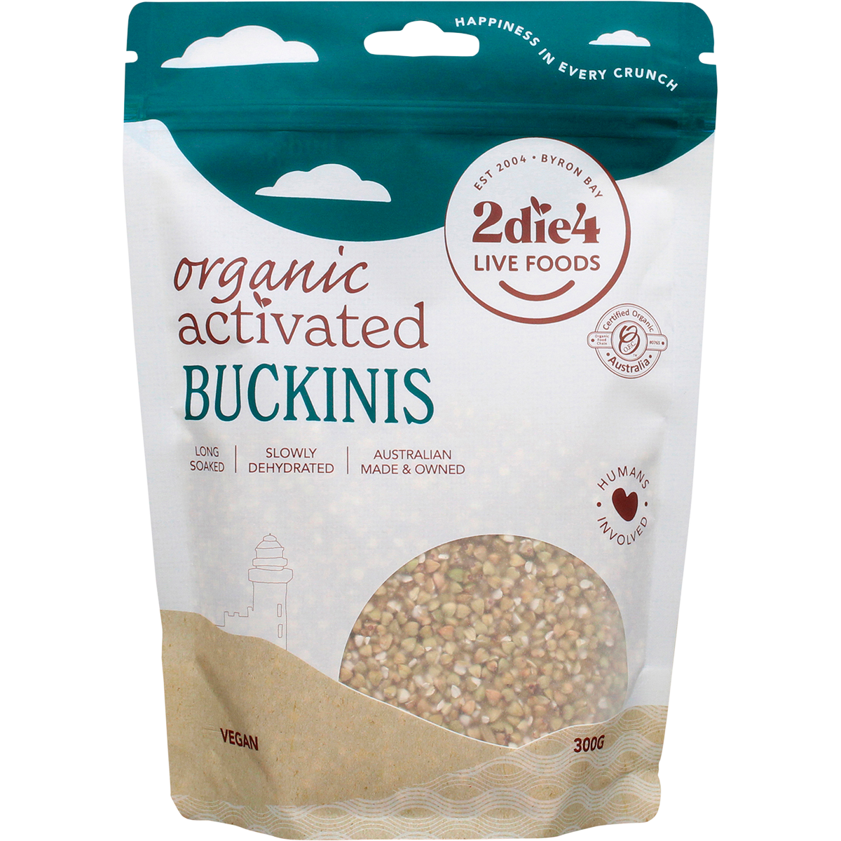 2die4 Live Foods - Organic Activated Buckinis 300g