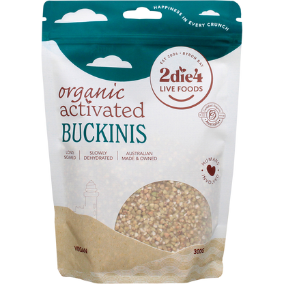2die4 Live Foods - Organic Activated Buckinis 300g