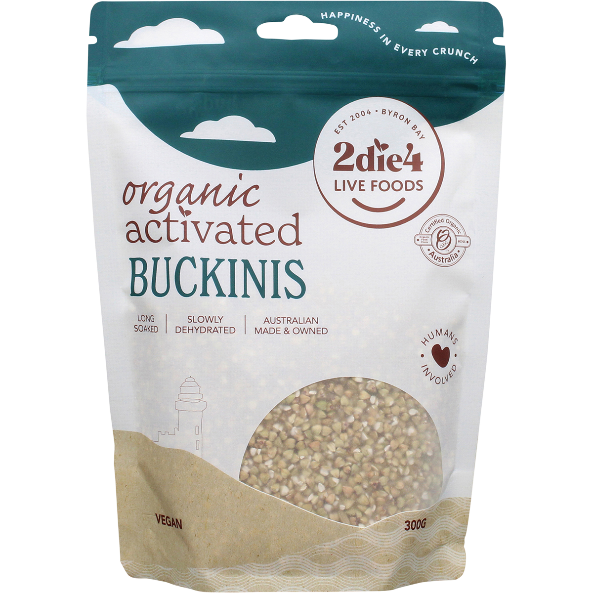 2die4 Live Foods - Organic Activated Buckinis 300g