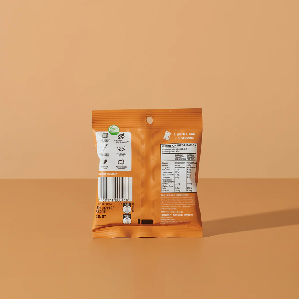 Funday Natural Sweets - Caramel Chews 45g