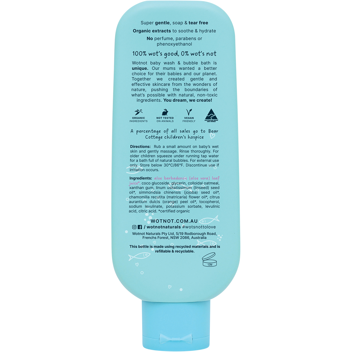 Wotnot - Baby Wash & Bubble Bath Suitable For Sensitive Skin 250ml