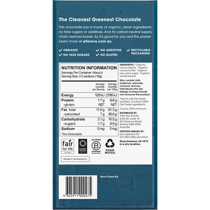 Alter Eco - Chocolate Organic Dark Super Blackout 75g