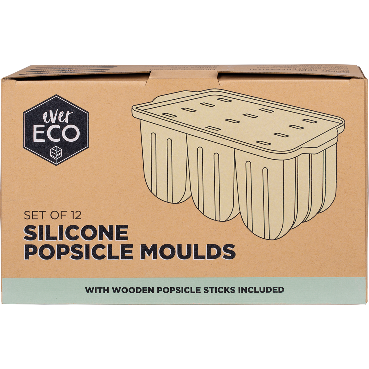 Ever Eco - Silicone Popsicle Moulds Tray of 12