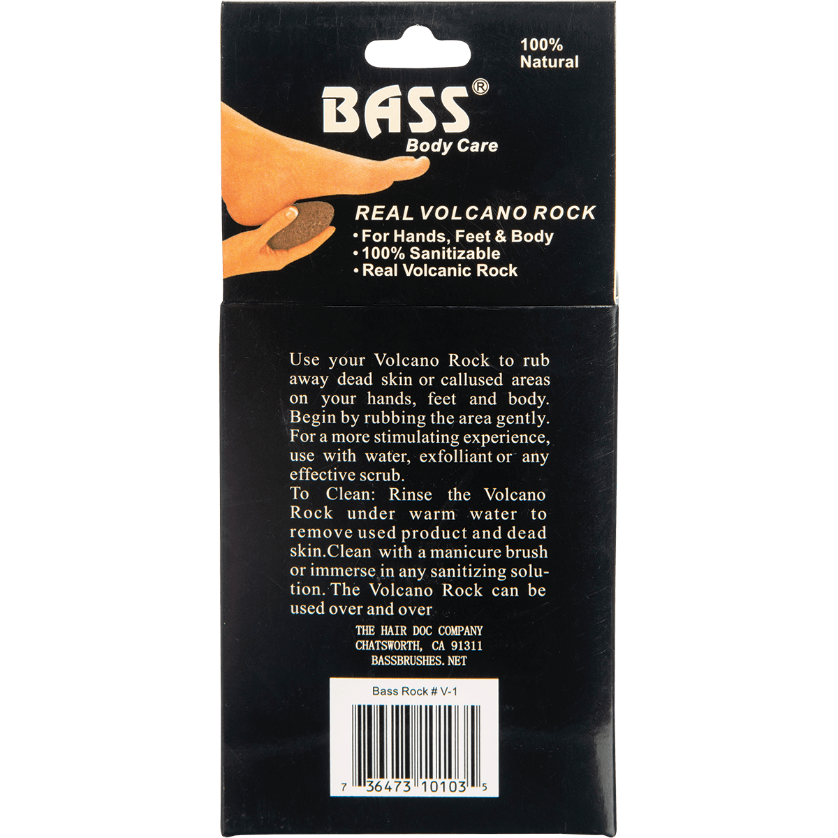 Bass - Real Volcanic Rock For Hands Feet and Body