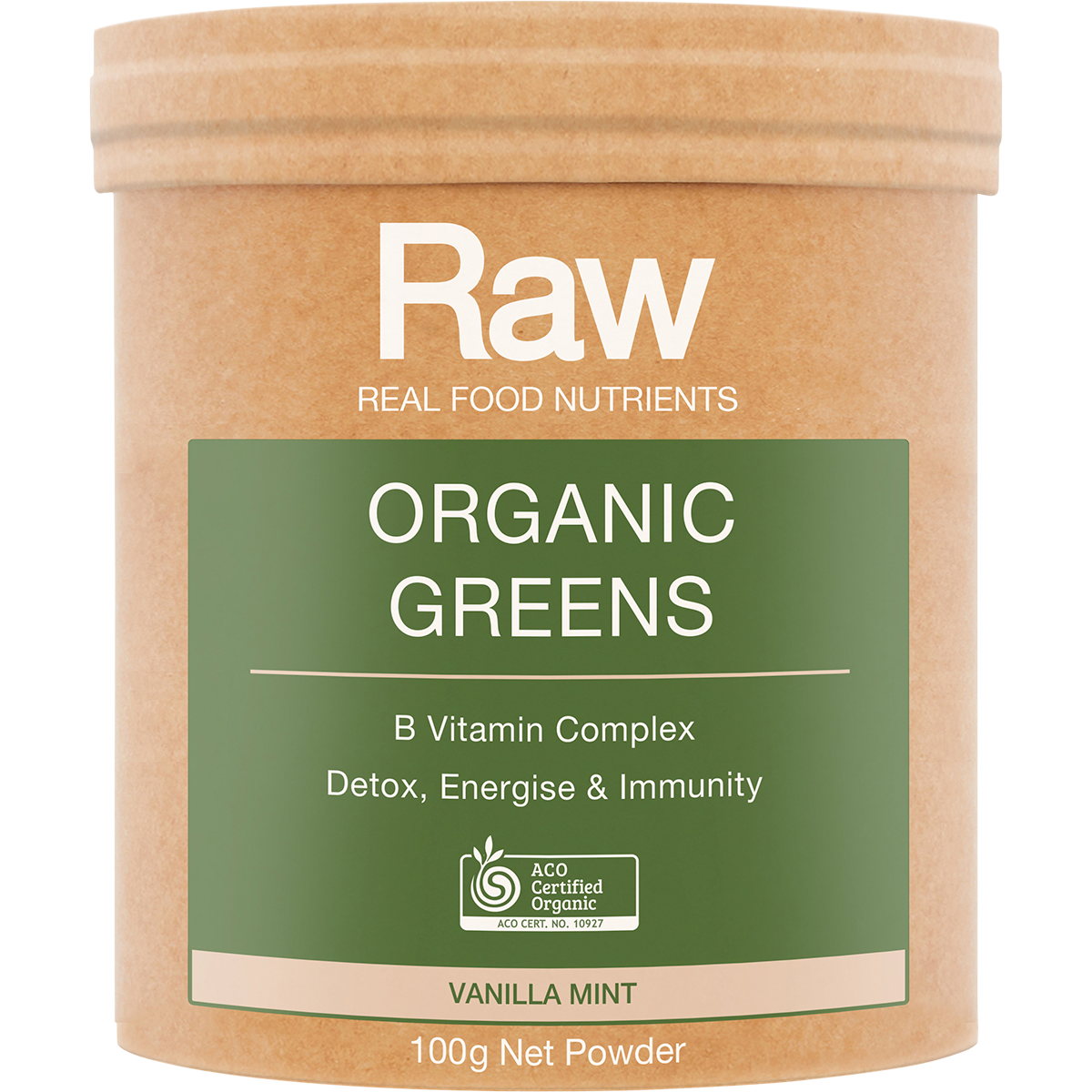 Raw Amazonia - Raw Organic Greens Vanilla Mint 100g