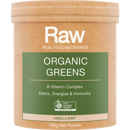 Raw Amazonia - Raw Organic Greens Vanilla Mint 100g