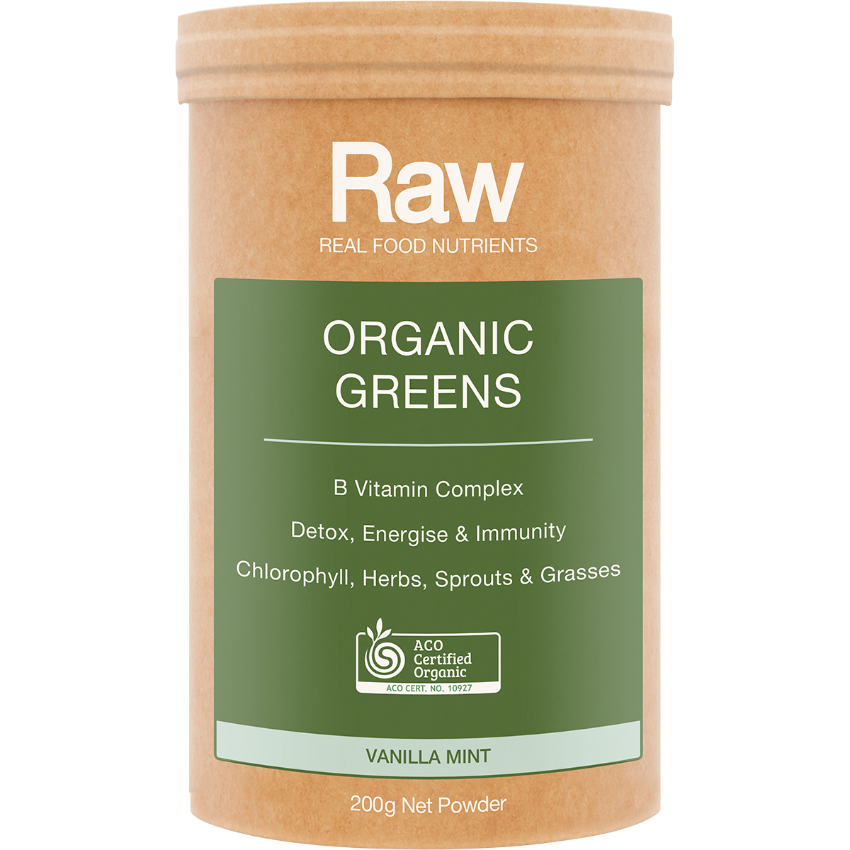 Raw Amazonia - Raw Organic Greens Vanilla Mint 200g