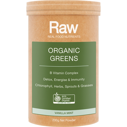 Raw Amazonia - Raw Organic Greens Vanilla Mint 200g