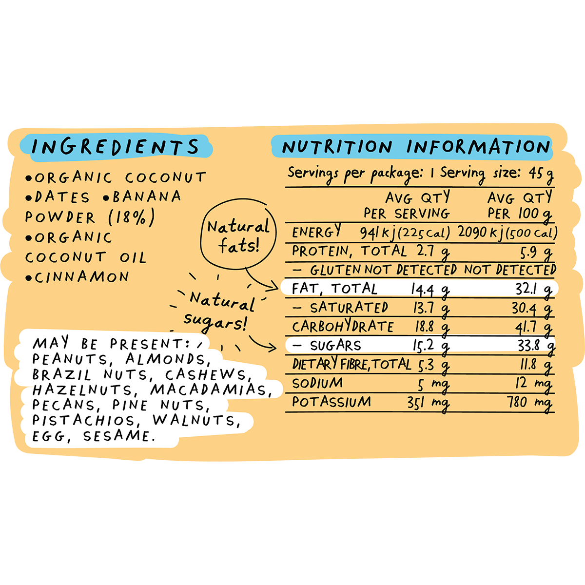 Blue Dinosaur - Banana Bread Snack Bar 45g