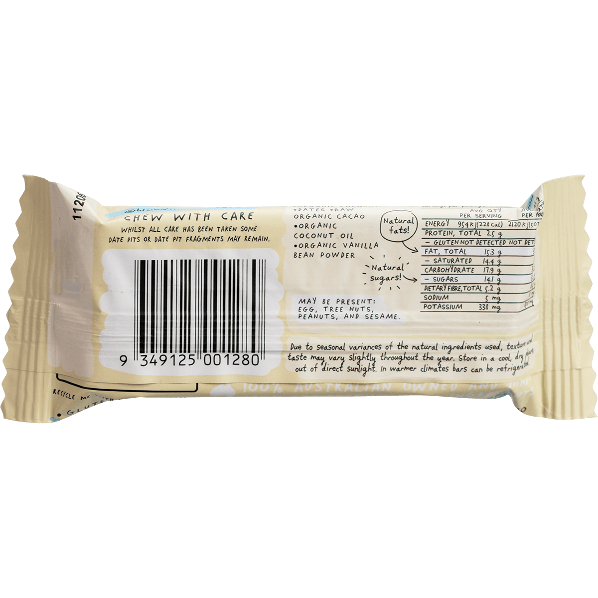 Blue Dinosaur - Lamington Snack Bar 45g