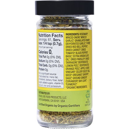Bragg - Seasoning Organic Sprinkle 24 Herb & Spices Salt-Free 24g