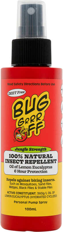 Bug-grrr Off - 100% Natural Insect Repellent Jungle Strength Spray 100ml