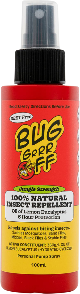 Bug-grrr Off - 100% Natural Insect Repellent Jungle Strength Spray 100ml