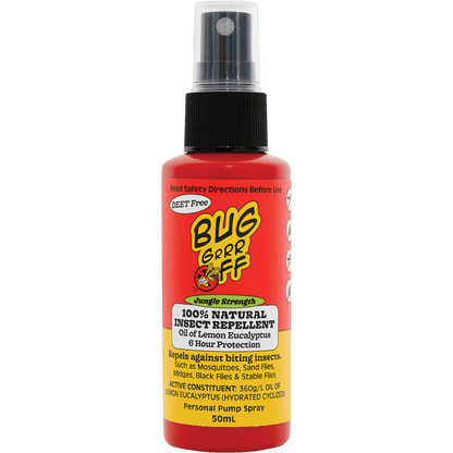 Bug-grrr Off - 100% Natural Insect Repellent Jungle Strength Spray 50ml