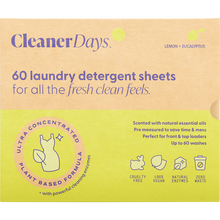 Cleaner Days - Laundry Detergent Sheets Lemon + Eucalyptus 60pcs