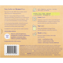 Cleaner Days - Laundry Detergent Sheets Lemon + Eucalyptus 60pcs