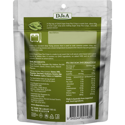 DJ&A - Sugar Snap Pea Crisps 30g