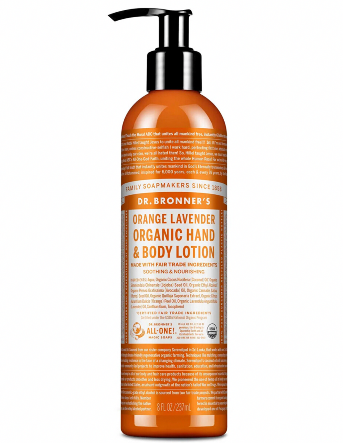 Dr Bronners - Orange Lavender Hand & Body Lotion 237ml